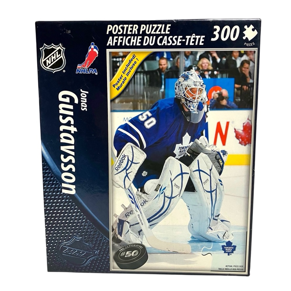Toronto Maple Leafs Puzzle Sealed Box Jonas Gustavsson 2009 NHL 300 pieces Y2K